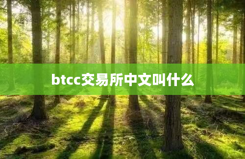 btcc交易所中文叫什么